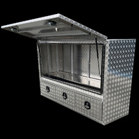 1900x600x1200 Aluminium Full Side Opening Square Edge Truck Tool Box